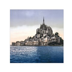 Le Mont St Michel 2 Small Satin Scarf (square)  by trendistuff