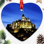 LE MONT ST MICHEL 1 Ornament (Heart)  Front