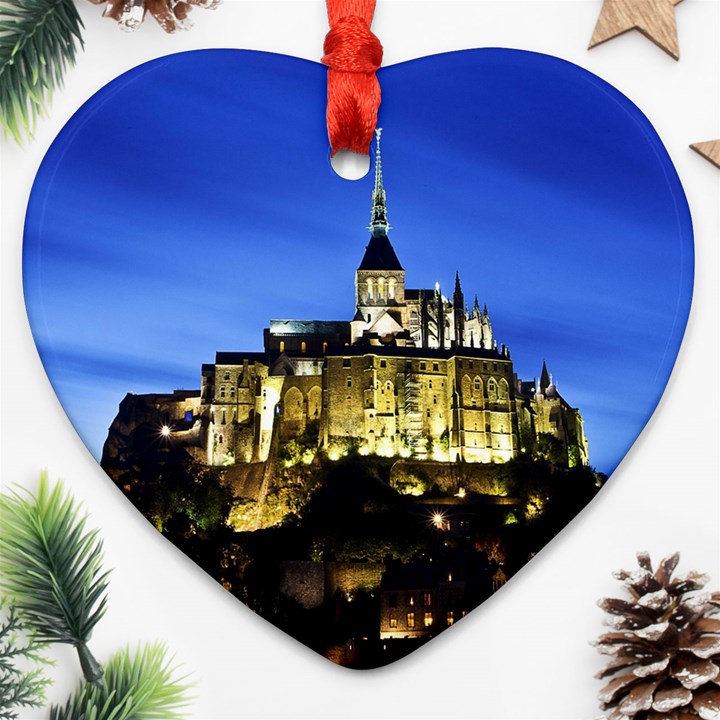 LE MONT ST MICHEL 1 Ornament (Heart) 