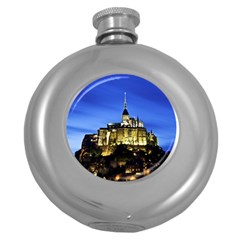 Le Mont St Michel 1 Round Hip Flask (5 Oz) by trendistuff