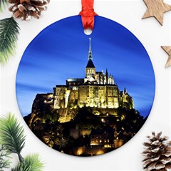 Le Mont St Michel 1 Round Ornament (two Sides)  by trendistuff