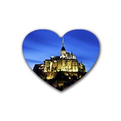 Le Mont St Michel 1 Heart Coaster (4 Pack)  by trendistuff