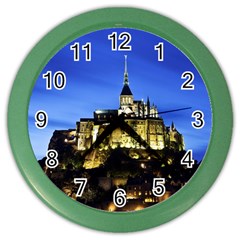 Le Mont St Michel 1 Color Wall Clocks by trendistuff