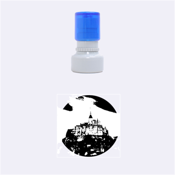 LE MONT ST MICHEL 1 Rubber Round Stamps (Small)