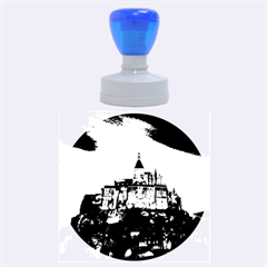 Le Mont St Michel 1 Rubber Round Stamps (large) by trendistuff