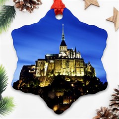 Le Mont St Michel 1 Snowflake Ornament (2-side) by trendistuff