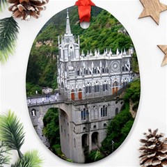 Las Lajas Sanctuary 2 Ornament (oval)  by trendistuff