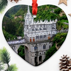 Las Lajas Sanctuary 2 Ornament (heart)  by trendistuff