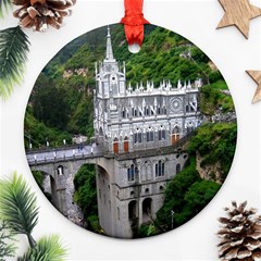 Las Lajas Sanctuary 2 Round Ornament (two Sides)  by trendistuff