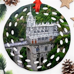 Las Lajas Sanctuary 2 Round Filigree Ornament (2side)