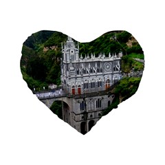 Las Lajas Sanctuary 2 Standard 16  Premium Heart Shape Cushions by trendistuff