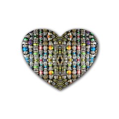 Kaleidoscope Jewelry  Mood Beads Rubber Coaster (Heart) 