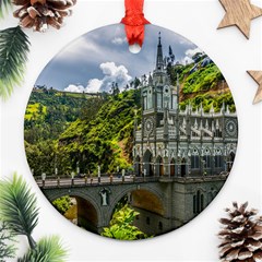 Las Lajas Sanctuary 1 Round Ornament (two Sides)  by trendistuff