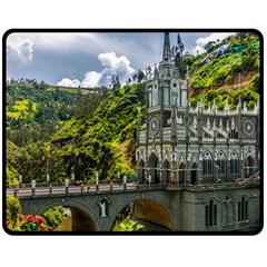 Las Lajas Sanctuary 1 Double Sided Fleece Blanket (medium)  by trendistuff