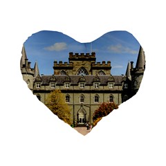 Inveraray Castle Standard 16  Premium Flano Heart Shape Cushions