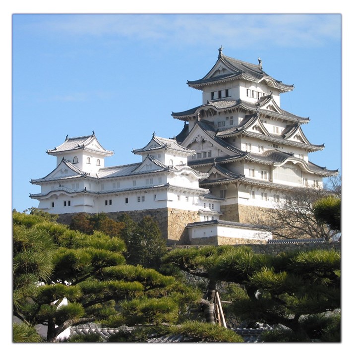 HIMEJI CASTLE Large Satin Scarf (Square)