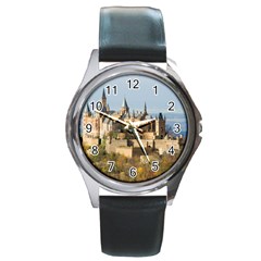 Hilltop Castle Round Metal Watches by trendistuff