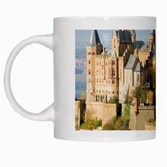 Hilltop Castle White Mugs by trendistuff