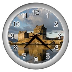 EILEAN DONAN CASTLE Wall Clocks (Silver) 