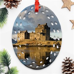 EILEAN DONAN CASTLE Ornament (Oval Filigree) 