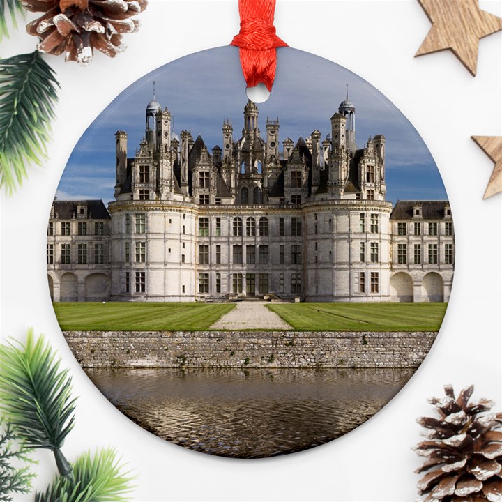 CHAMBORD CASTLE Round Ornament (Two Sides) 