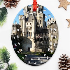 Butron Castle Oval Filigree Ornament (2-side)  by trendistuff