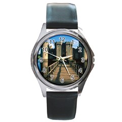 Bodiam Castle Round Metal Watches by trendistuff