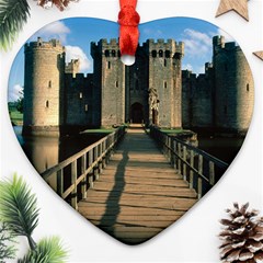 Bodiam Castle Ornament (heart)  by trendistuff