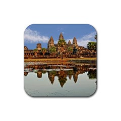 Angkor Wat Rubber Coaster (square)  by trendistuff