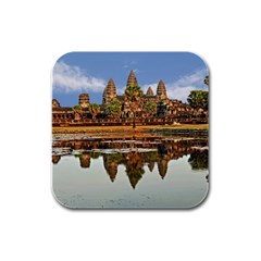 Angkor Wat Rubber Square Coaster (4 Pack)  by trendistuff