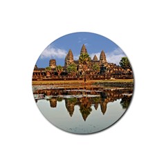 Angkor Wat Rubber Coaster (round)  by trendistuff