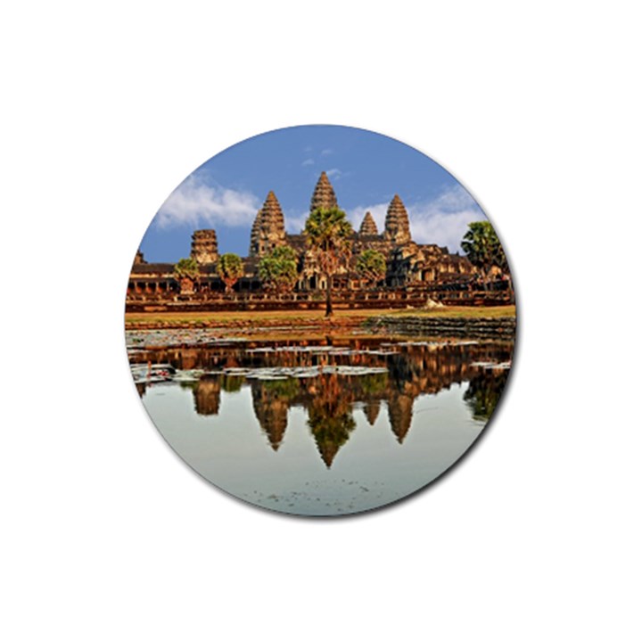 ANGKOR WAT Rubber Round Coaster (4 pack) 