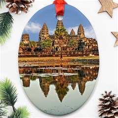 Angkor Wat Oval Ornament (two Sides) by trendistuff