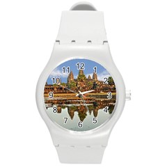 Angkor Wat Round Plastic Sport Watch (m) by trendistuff