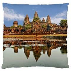 Angkor Wat Large Flano Cushion Cases (one Side) 