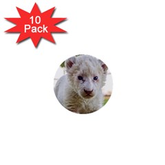 White Lion Cub 1  Mini Buttons (10 Pack)  by trendistuff