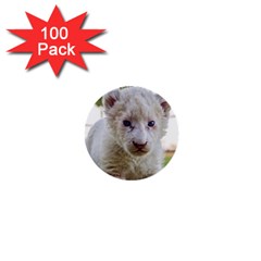 White Lion Cub 1  Mini Buttons (100 Pack)  by trendistuff