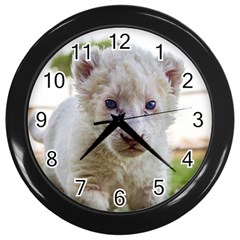 White Lion Cub Wall Clocks (black) by trendistuff