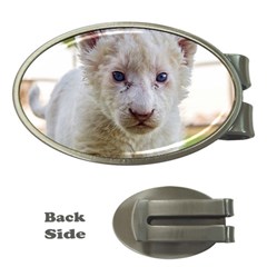 White Lion Cub Money Clips (oval)  by trendistuff