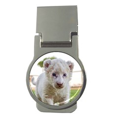 White Lion Cub Money Clips (round)  by trendistuff