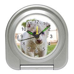 White Lion Cub Travel Alarm Clocks by trendistuff