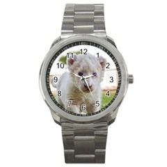 White Lion Cub Sport Metal Watches by trendistuff