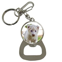 White Lion Cub Bottle Opener Key Chains