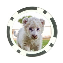 White Lion Cub Poker Chip Card Guards by trendistuff