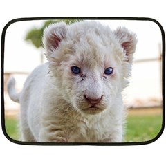 White Lion Cub Fleece Blanket (mini)