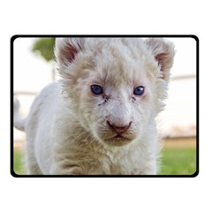 White Lion Cub Fleece Blanket (small)