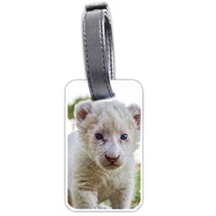 White Lion Cub Luggage Tags (one Side)  by trendistuff