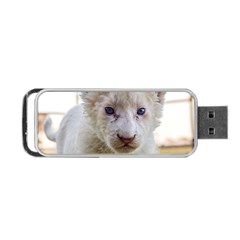 White Lion Cub Portable Usb Flash (one Side)