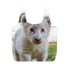 White Lion Cub Full Print Recycle Bags (m)  by trendistuff