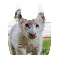 White Lion Cub Full Print Recycle Bags (l) 